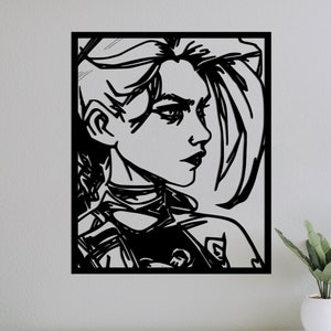 Jinx Metal Wall Art, League of Legends Wall Decor, Arcane Jinx Art, Lol, League of Legends Fan Art, Jinx Fan Art, Metal Artwork, Metal Art