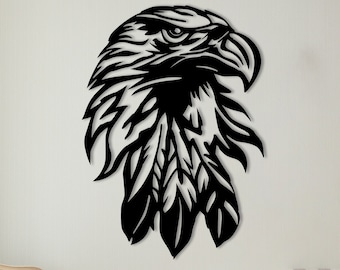 Eagle Metal Wall Art, Animals Wall Art, Living Room Wall Decor, Bedroom Wall Decor, Metal Wall Hanging, Above Bed Decor, Artwork for Walls