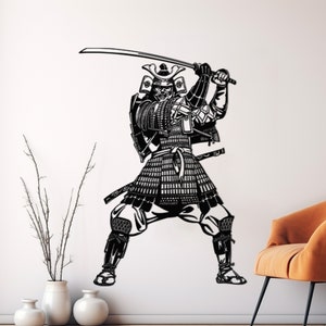 Japan Samurai Warrior Metal Wall Art, Samurai Wall Decor, Ninja Art, Lol, Samurai Art, Ronin Wall Decor, Assassin Wall Sign, Warrior Art
