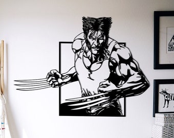 Wolverine Metal Wall Art, Wolverine  Art, Comics Wall Art, Wolverine Wall Hanging,X-Men Superhero, X-MenComic Poster, Large Wall Art