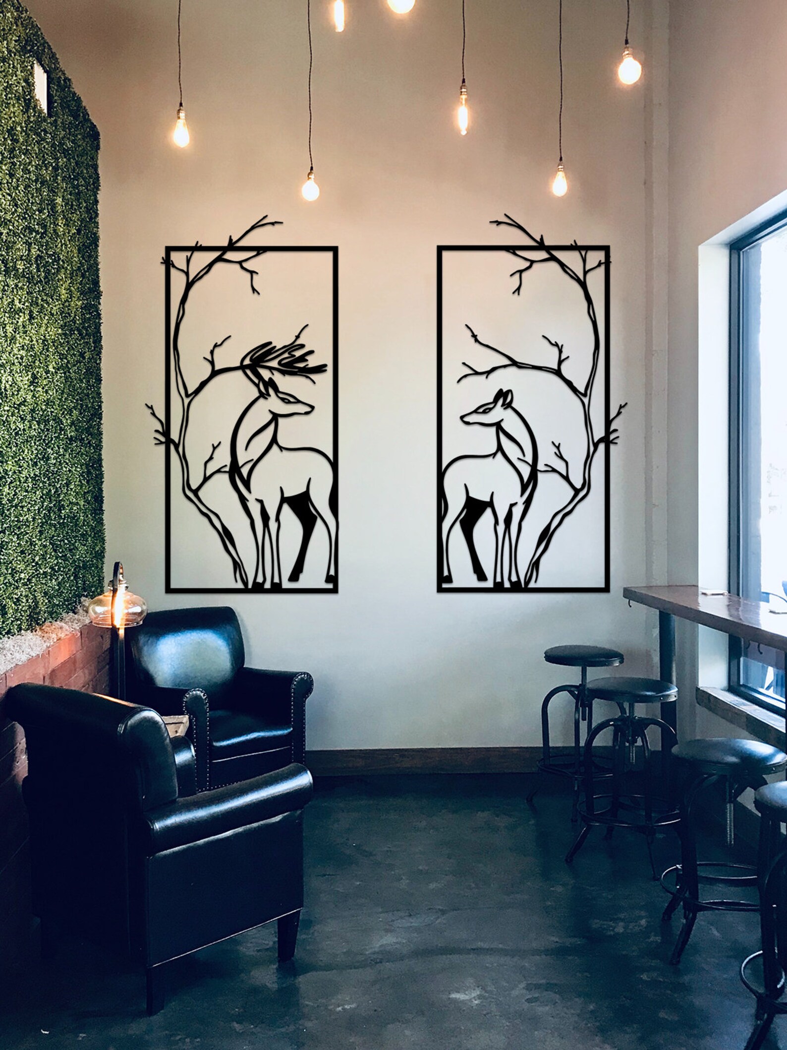 Picture Idea: Deers In Love Metal Wall Decor Rustic Wall Decor Animal