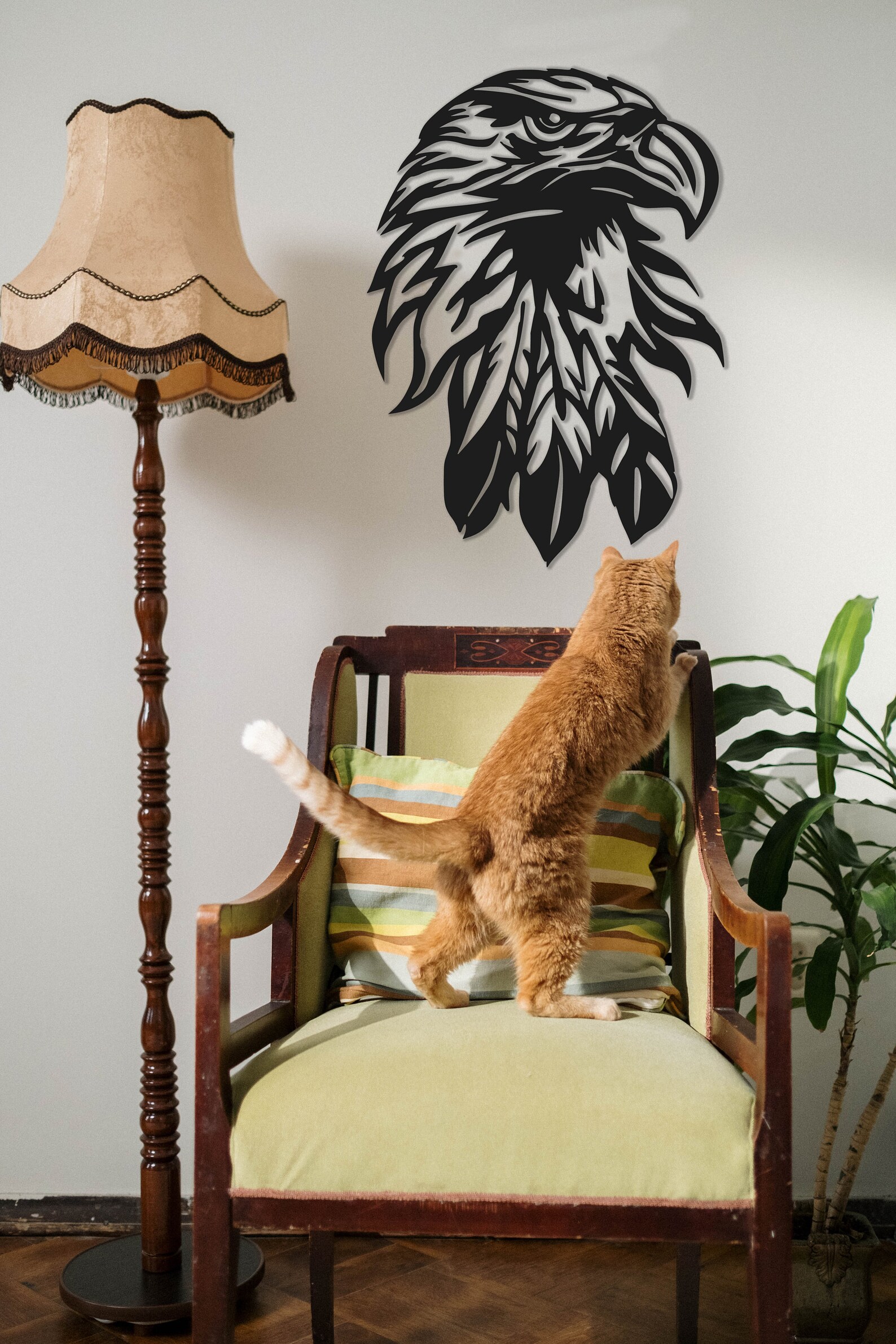 Eagle Metal Wall Art, Animals Wall Art, Living Room Wall Decor, Bedroom