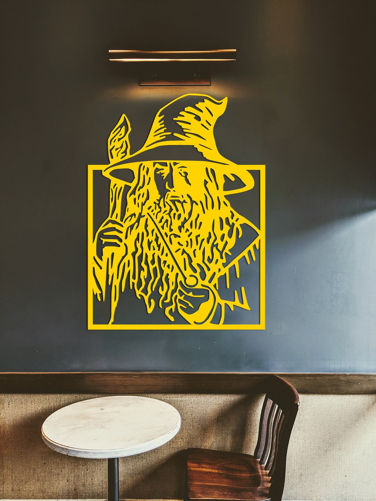 Gandalf Metal Wall Art Lotr Wall Decor Lord of the Rings Etsy