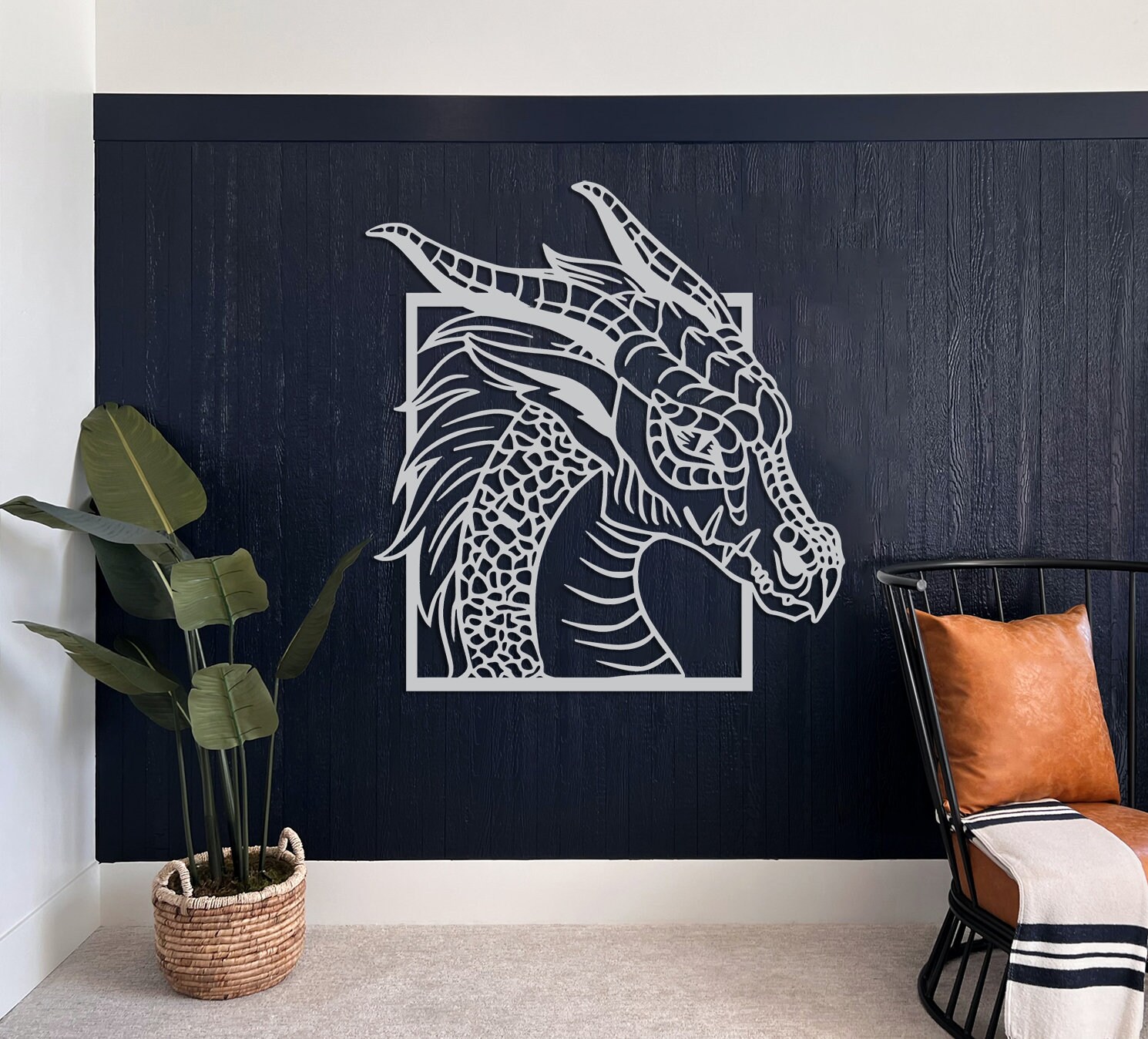 Dragon Head Metal Wall Art, Dragon Metal Wall Art, Dragon Wall Hanging