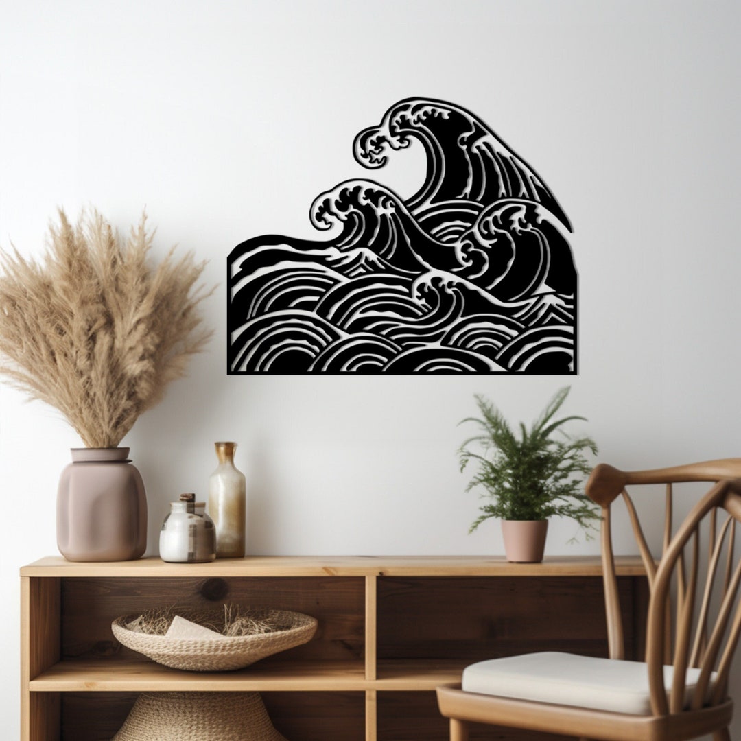 The Great Wave off Kanagawa Metal Wall Art, Great Wave Wall Art