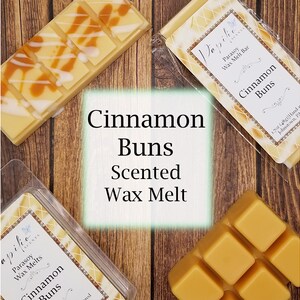 Cinnamon Buns Wax Melt Parasoy, Bakery Long Lasting Highly Scented Fragrance Cube, Stocking Stuffer Gift