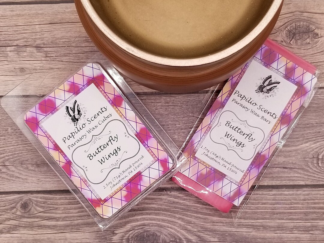 Butterfly Wings Wax Melt Parasoy, Floral Carnation Flower Highly