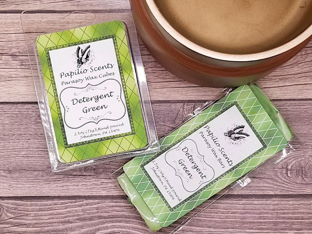 Detergent Green Wax Melt Parasoy, Clean Laundry Smelling Fragrance