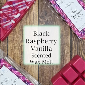 Black Raspberry Vanilla Wax Melt Parasoy, Spring Fruity Scent