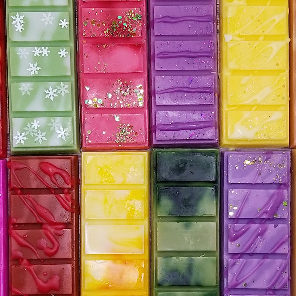 Wax Melt Snap Bar Pick a Scent, Long Lasting Highly Scented Parasoy Fragrance Cube, Individual Variety Assortment