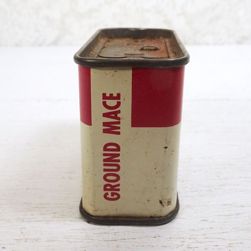 Vintage Kroger Ground Mace True Taste Spice Metal Tin With Slide Top