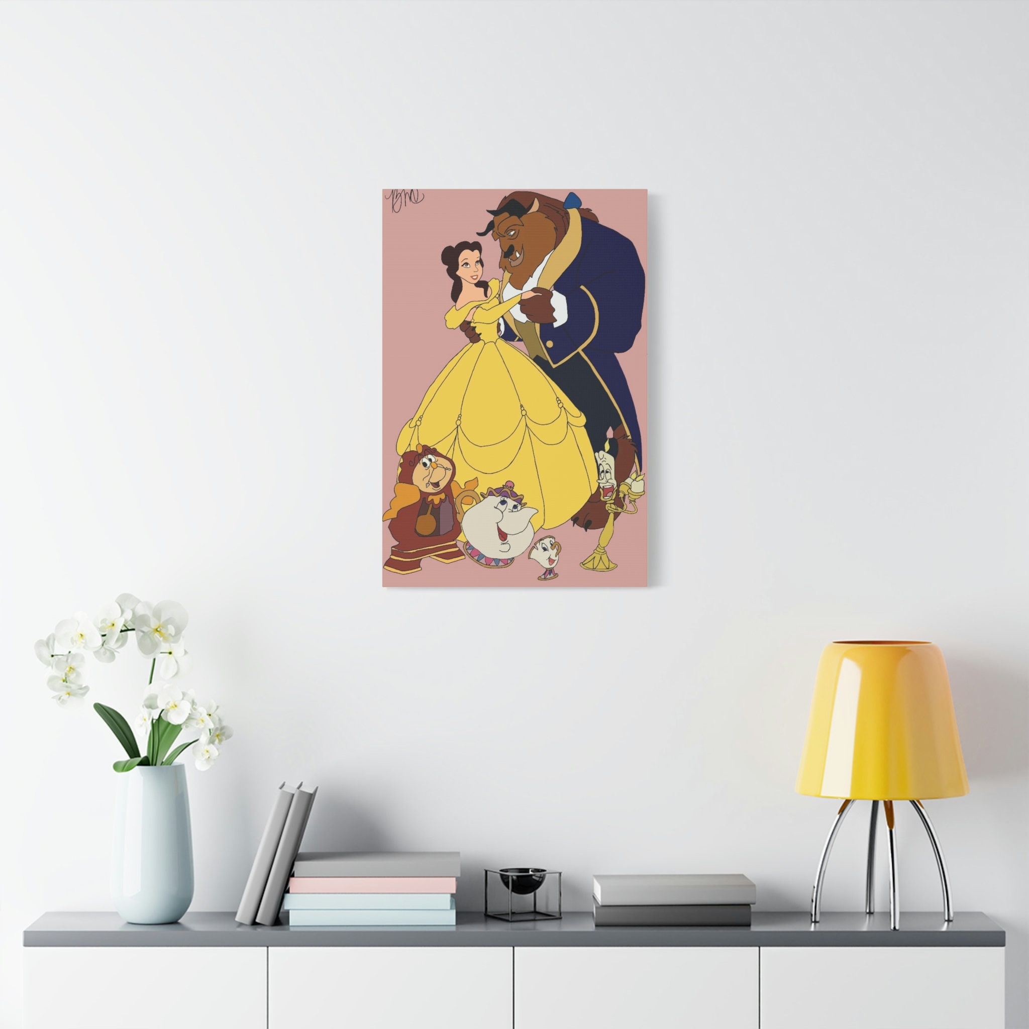 Beauty and the Beast Canvas - Etsy