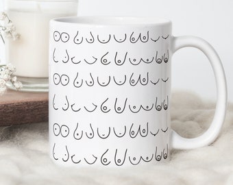 Boobie Coffee mug, boob gift mug, ceramic mug, gift for her, Feminist Mug, Body Positivity Mug, Feminist Gift Coffee Mug, Funny Feminist Mug