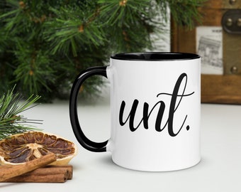 C-handle unt. Mug, White Ceramic, Funny and Offensive Coffee Mug, 11oz mug, Adult humour gift mug, Mug with Color Inside, His and hers set