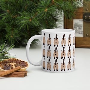 Cat Butt Mug, Funny Coffee Mug, Adult Humour Gift, Cat owner gift mug, Cat lover mug, Gift for her, Sustainable gift, Free Shipping