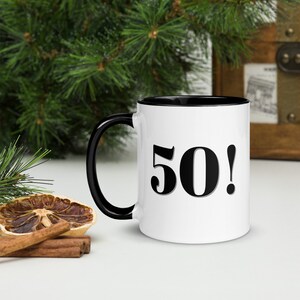 Fifty! 50! Mug, Fiftieth Birthday Mug, Birthday Gift Mug, 50th Birthday Gift Mug, Present for 50 year old, Novelty Birthday Mug, Her gift