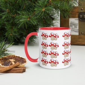 Paddenstoelmok, paddenstoelkoffiemok, keramische paddenstoelmok, decoratie paddenstoel, huisdecor paddenstoel, mok paddenstoel, mok Cottage Core, cadeau voor haar