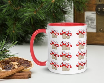 Mushroom Mug, Mushroom Coffee Mug, Ceramic Mushroom Mug, Toadstool Mushroom Home Decor, Magic Mushroom Mug, Cottage Core Mug, Gift for her