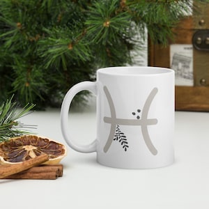 Pisces mug, Zodiac sign mug, Constellation mug, Pisces symbol mug, gift for Pisces, Pisces coffee mug, Horoscope mug gift, Pisces tea mug
