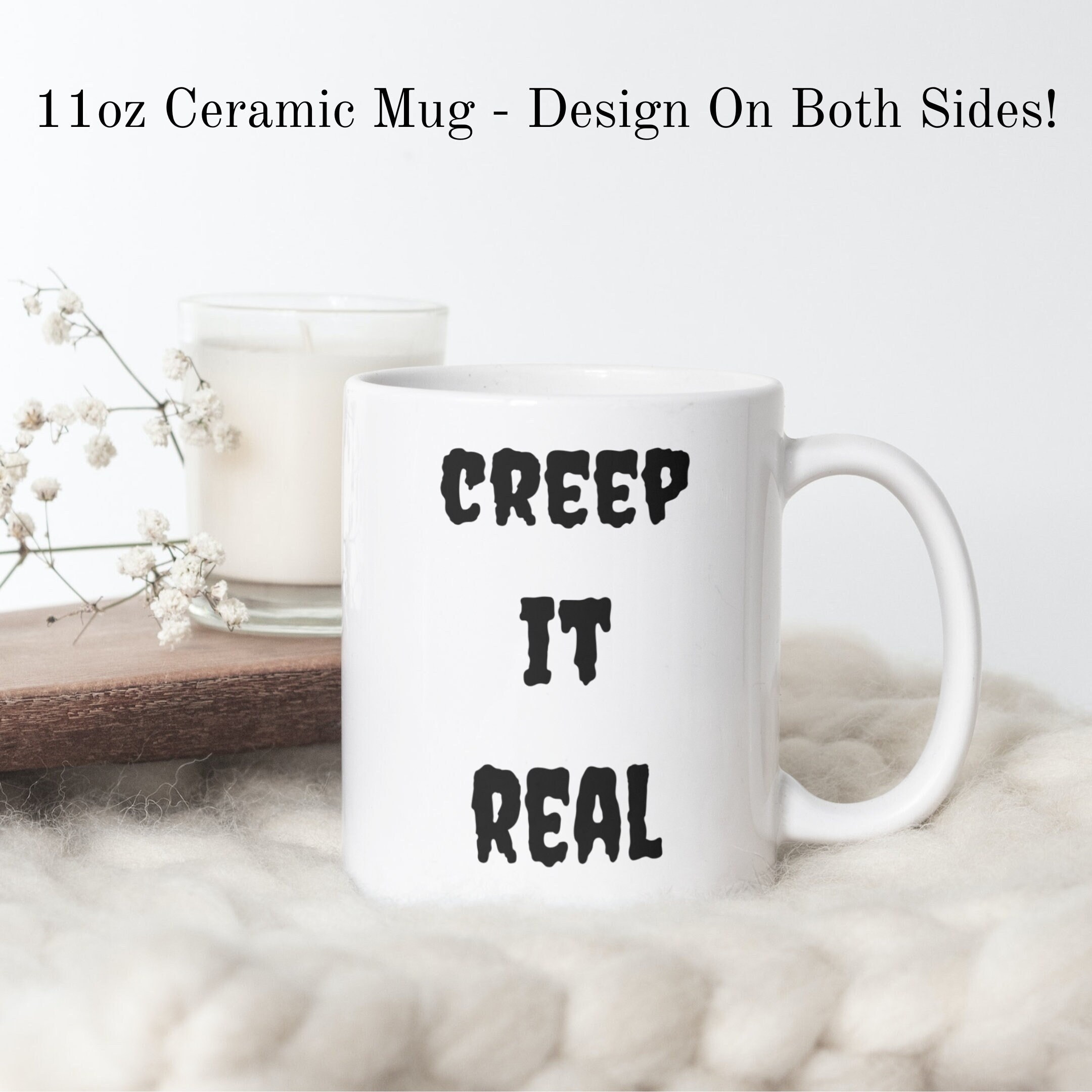 Halloween Coffee Mug: Creep it Real  Distressed Retro Aesthetic Gift –  Opal and June