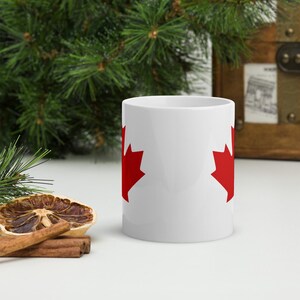 Tasse feuille d'érable rouge, tasse en céramique, tasse à café feuille canadienne, tasse patriotique, tasse de la fête du Canada, tasse du 1er juillet, cadeau d'été image 3