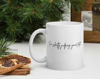 I'm Silently Judging Your Teeth Mug, Funny Dental Hygienist Gift Mug, Present for RDH, DDS, Dental Gift