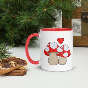 Paddenstoelmok, paddenstoelkoffiemok, keramische paddenstoelmok, decoratie paddenstoel, huisdecor paddenstoel, mok paddenstoel, mok Cottage Core, cadeau voor haar