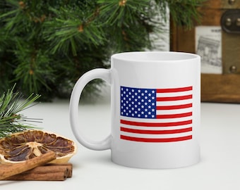 American Flag Mug, USA Flag mug, United States Flag Mug, America Coffee Mug, Patriotic mug