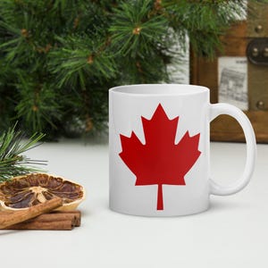 Tasse feuille d'érable rouge, tasse en céramique, tasse à café feuille canadienne, tasse patriotique, tasse de la fête du Canada, tasse du 1er juillet, cadeau d'été image 2