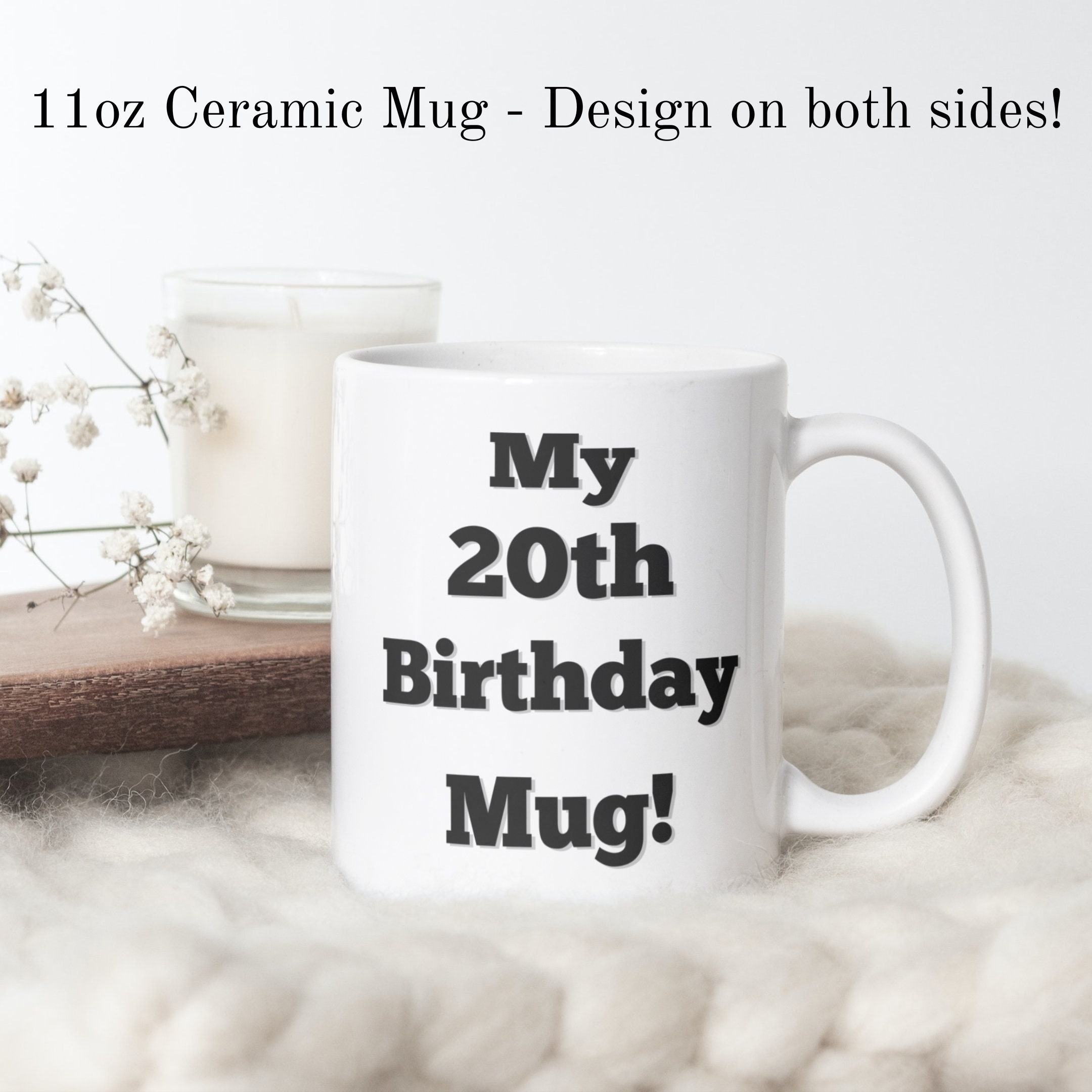 20th Birthday Mug, 20th Birthday Gifts for Women, Happy 20th Birthday  Decorations, Turning 20, Twenty Sassy and A Bit Smart Assy Tea Cup 