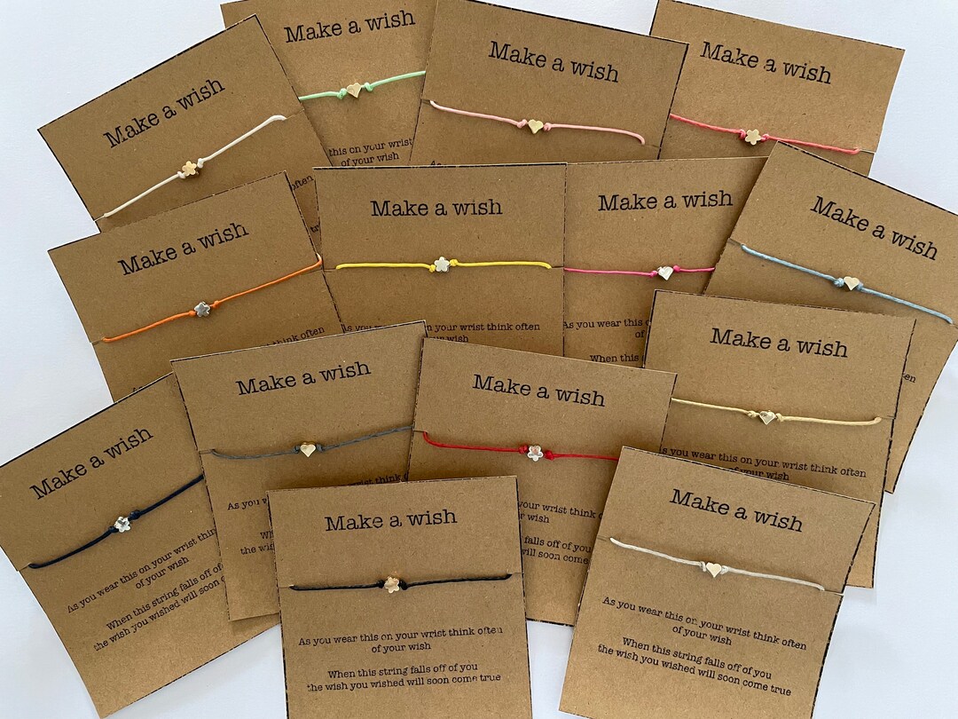 Wishing Bracelet. Beaded Wish Bracelet. Waxed Cotton. Unisex Kids and Adults. Minimalist