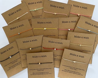 Pulsera de los deseos. Pulsera de cuentas. Algodón encerado. Unisex para niños y adultos. Pulsera y tobillera minimalistas. Regalo pequeño.