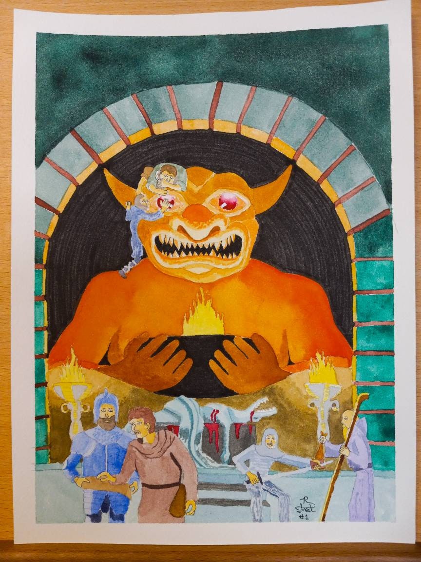 Iconic 1E Players Handbook Front Cover Original Watercolor. Etsy