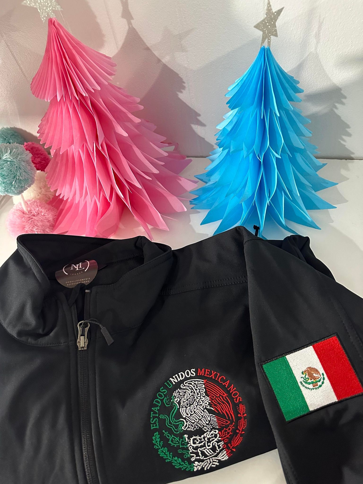 Mexican State Jacket, Soft Shell Jacket, Chamarra Con Escudo