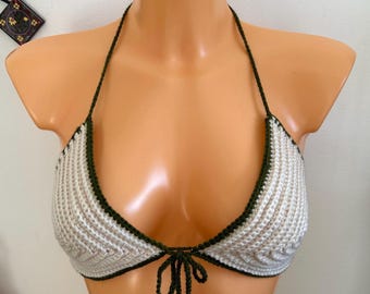 Haut de bikini au crochet