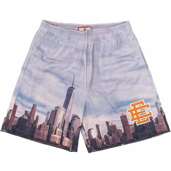 NYC Skyline Shorts | Empire State of Mind | New York | Men's Gym Shorts | Basketball Shorts | Sports Shorts | Size Up Recommended