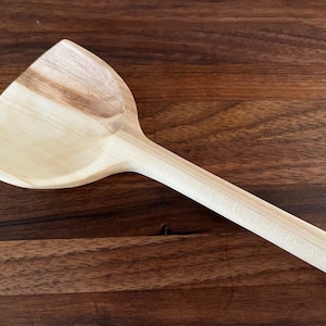 Hand Carved Large Wooden Mixing/Serving/Cooking Spoon - Maple Wood/11&quot; Long/Handmade Spoon/ Housewarming Bridal Wedding Gift