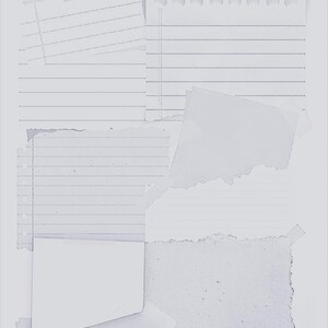 May include: A composition of torn paper fragments, including lined and textured paper, set against a white backdrop. The cursive text "Quote It" is at the top. The image has a minimalist, artistic style.