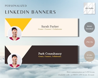 Czyste proste minimalistyczne profesjonalne banery LinkedIn na stronę osobistą lub biznesową, tożsamość osobistą, tożsamość korporacyjną, szablony Canva