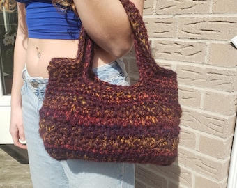 Chunky Yarn Handtasche Häkeln Muster, Anfänger Häkeln Tasche PDF, Easy Crochet