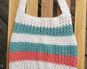 Patrón de bolso de ganchillo, patrón fácil de bolso de mercado de algodón, PDF de bolso de ganchillo para principiantes, bolso de compras reutilizable, patrón de bolso de playa de ganchillo