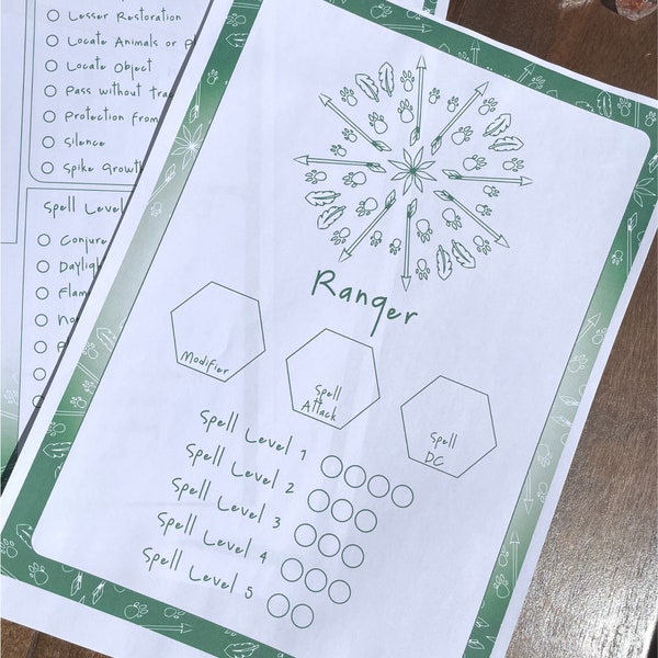 Ranger Spell Slot - Etsy