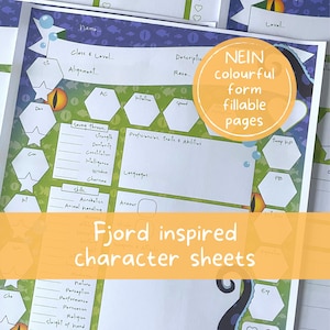 Critical Role DND 5e Character Sheets, Dungeons and Dragons monster D&D digital character journal 9 page form fillable PDF instant download