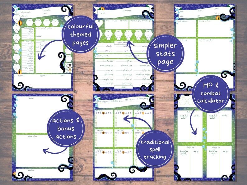 Critical Role DND 5e Character Sheets, Dungeons and Dragons Monster D&amp;D ...