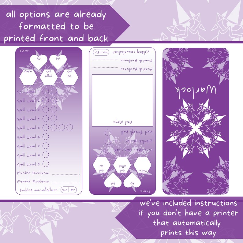 DND Spell Tracker Bookmarks Party Bundle, Set of Printable Dungeons and ...