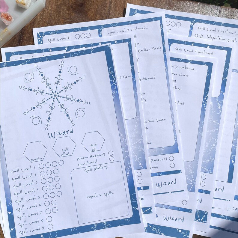 Dnd Wizard Spelltracker Set, All D&amp;D 5e Wizard Spell Lists and ...