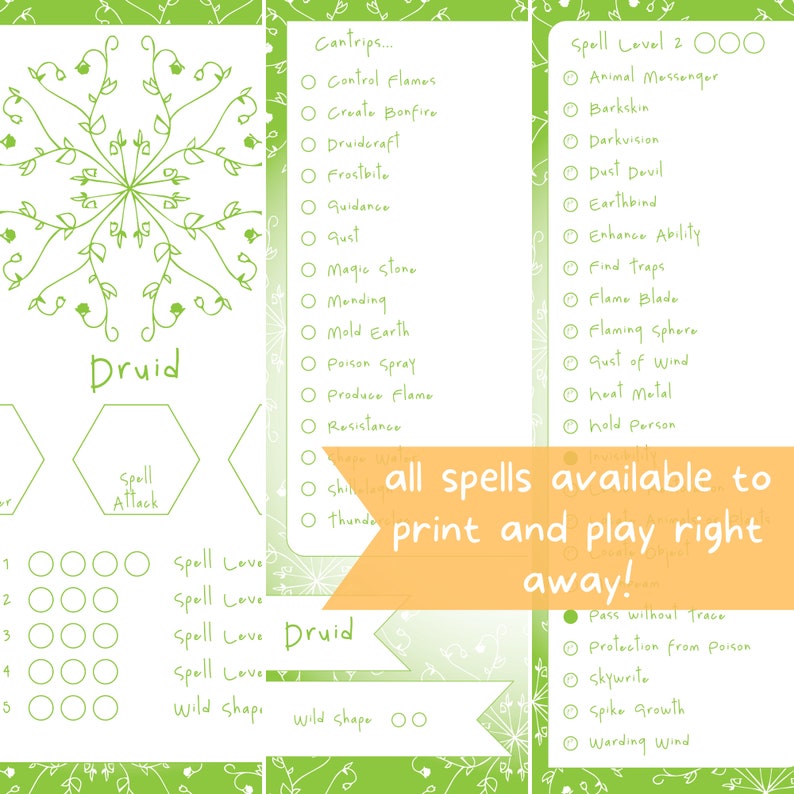 Dnd 2024 Druid Spell List Terri Marlena