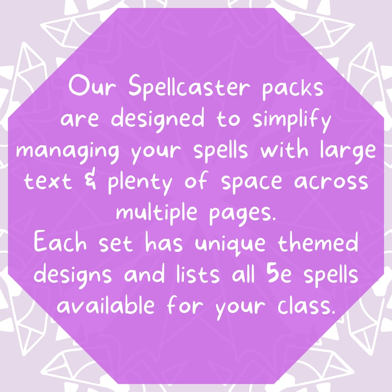 Warlock Spelltracker Set, All Dnd 5e Warlock Spell Lists and Printable ...