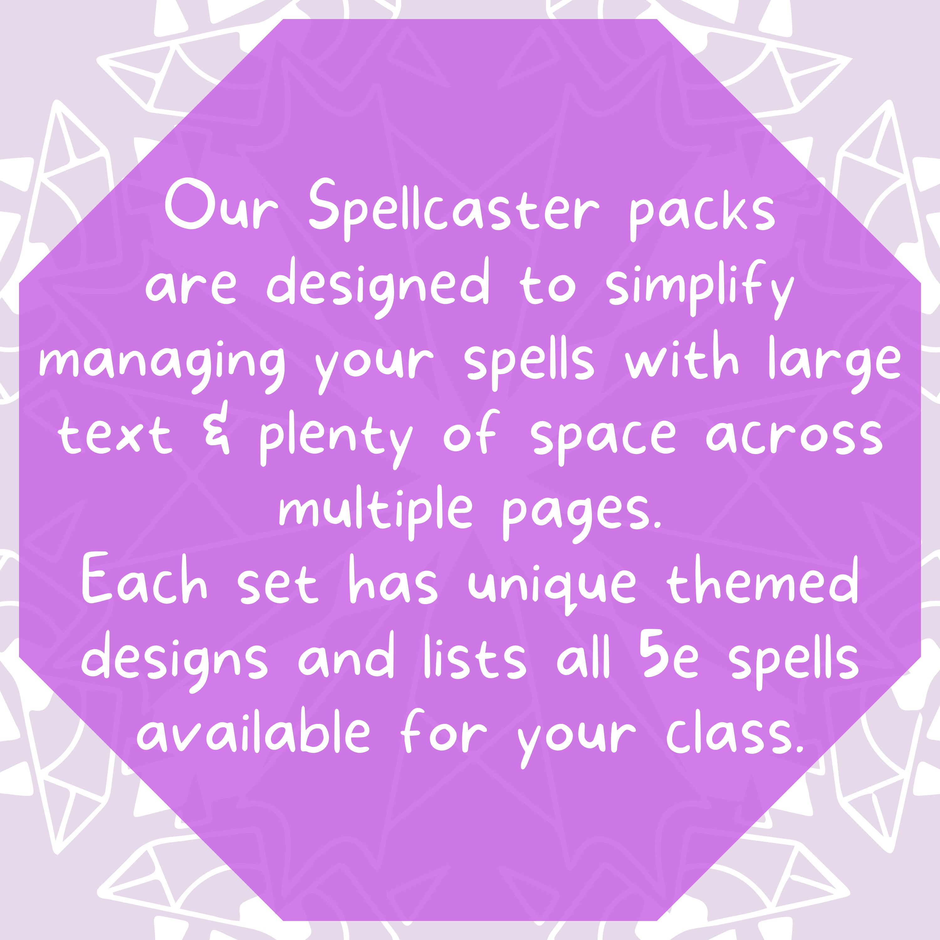 Warlock Spelltracker Set, All Dnd 5e Warlock Spell Lists and Printable ...
