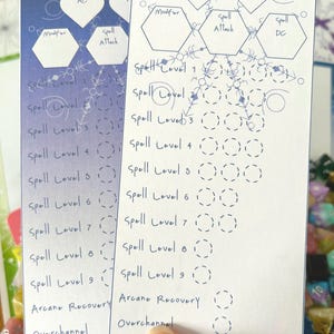 DND Wizard spell tracker bookmarks, printable Dungeons and Dragons 5e spell slot tracker | 6 different styles for your Wizard DND character